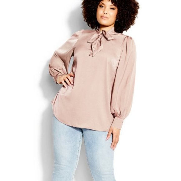 BLACK - "In Awe" top from City Chic - size XS - Picture 1 of 5